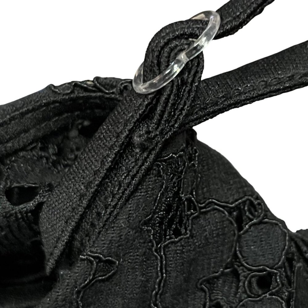 Rafaella Blouse Womens L Used Black Floral Lace Attached Cami - Picture 11 of 16